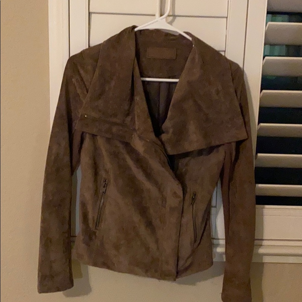 Brown Biker Jacket XS